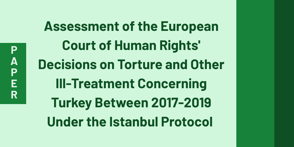 Assessment of the European Court of Human Rights' Decisions on Torture and Other Ill-Treatment Concerning Turkey Between 2017-2019 Under the Istanbul Protocol